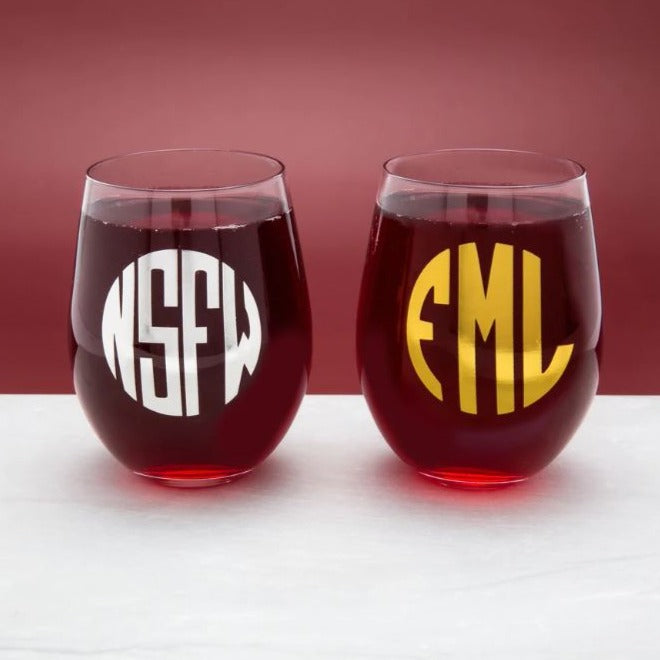 Wide Mouth Wine Glasses