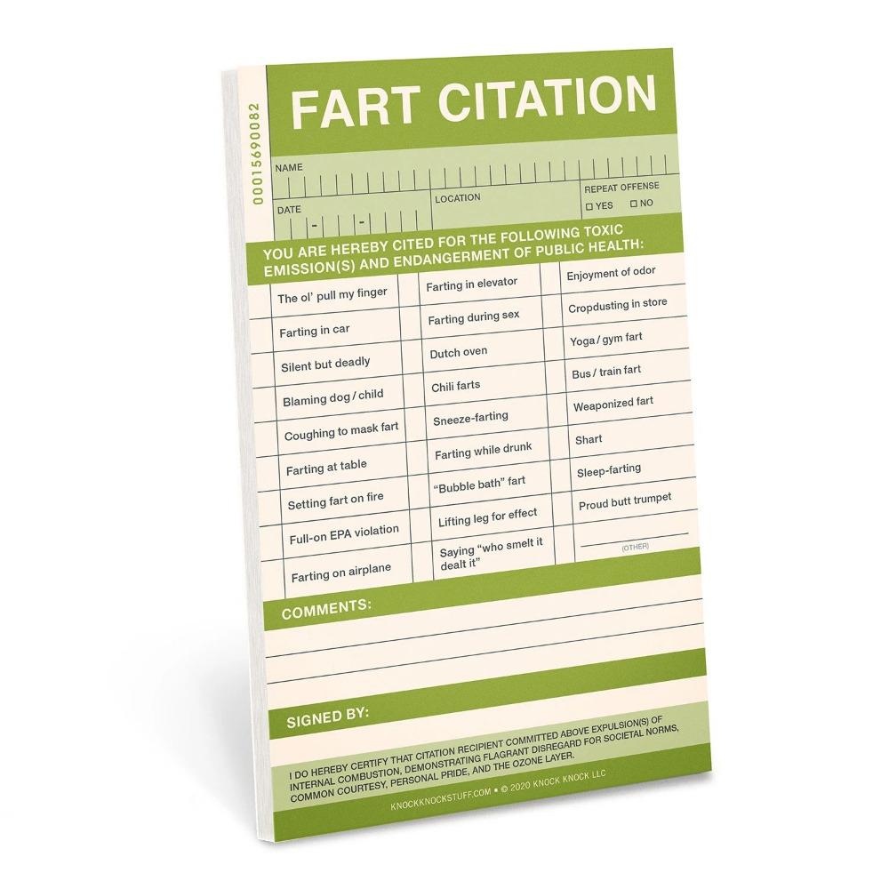 Fart Citation - Sticky Pad – Off the Wagon Shop