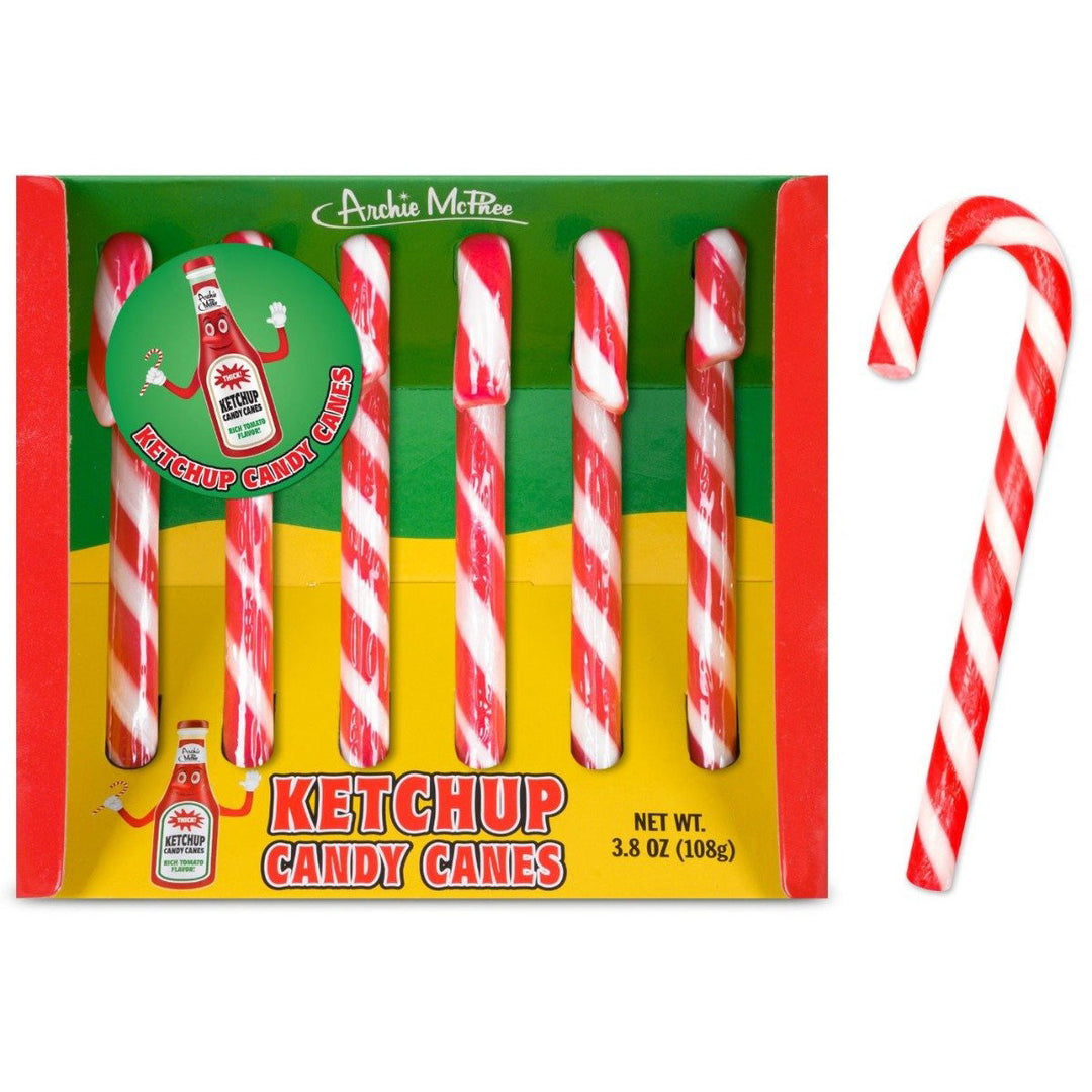 Accoutrements - Archie McPhee Candy Ketchup Candy Canes - set of 6