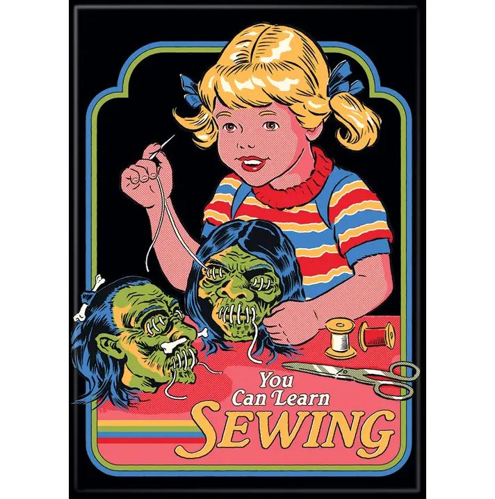 Ata-boy Magnets & Stickers You Can Learn Sewing Life Skills Magnet by Steven Rhodes: