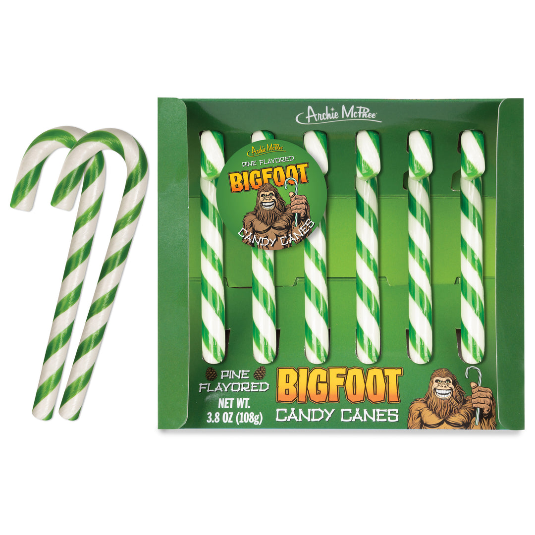 Bigfoot Candy Canes (Pine Flavored)-Weird-Funny-Gags-Gifts-Stupid-Stuff