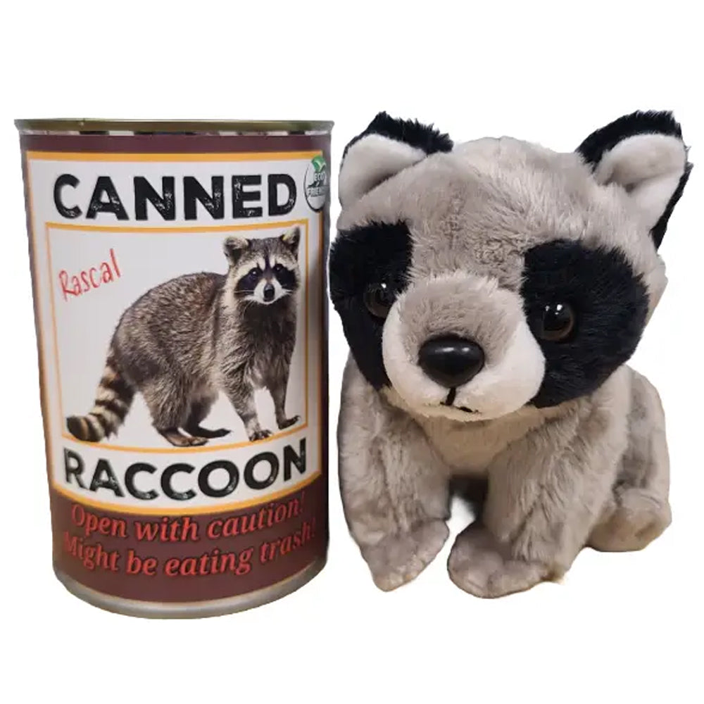 Canned Gifts Toy Stuffed Plush Canned Raccoon