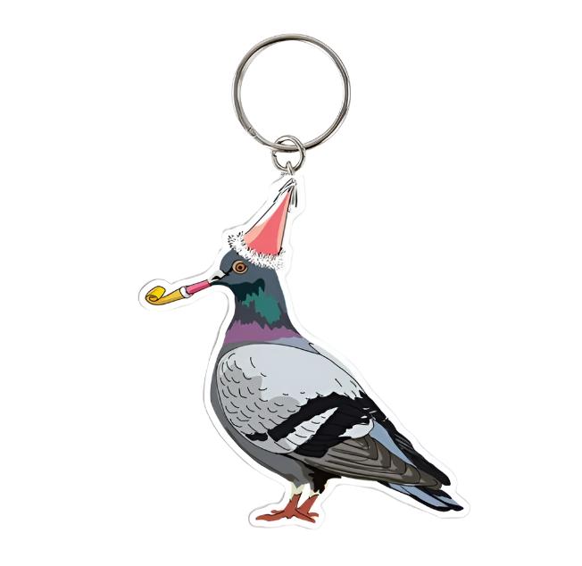 Drawn Goods Personal Care New York Pigeon Keychain