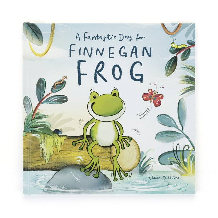 Jellycat Toy Stuffed Plush Book Jellycat Finnegan Frog