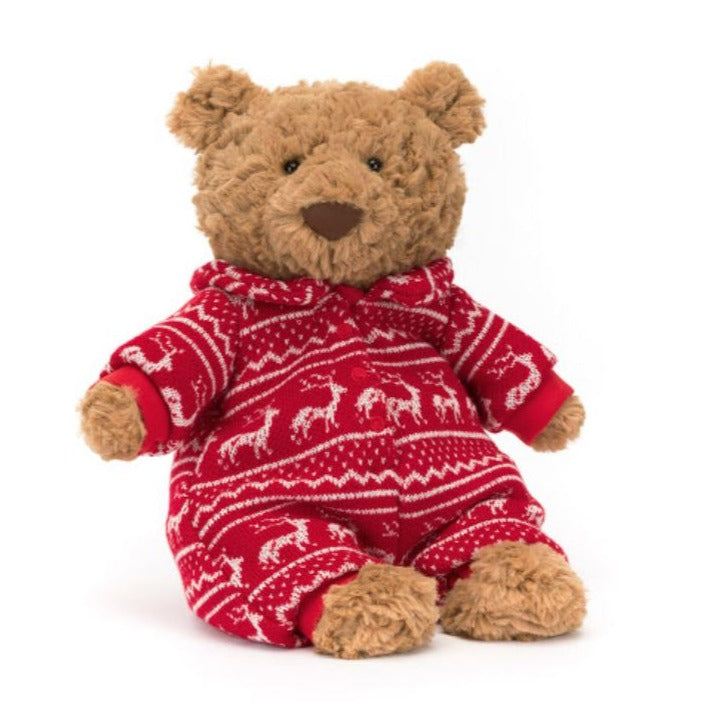 Jellycat Toy Stuffed Plush Jellycat Bartholomew Bear Winter Pajamas