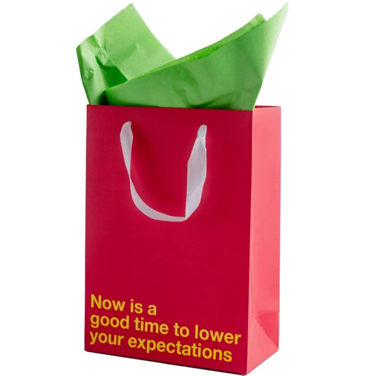 Lower Expectations 8"x10" Gift Bag-Weird-Funny-Gags-Gifts-Stupid-Stuff