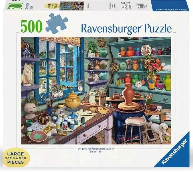 Ravensburger Puzzles Ravensburger Pottery Studio Sanctuary 500 pc Large Format Puzzle