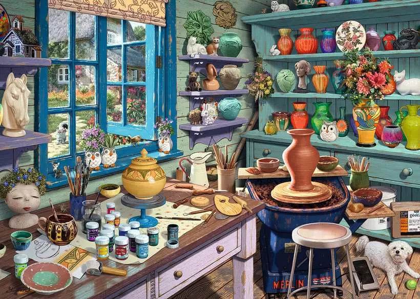 Ravensburger Puzzles Ravensburger Pottery Studio Sanctuary 500 pc Large Format Puzzle