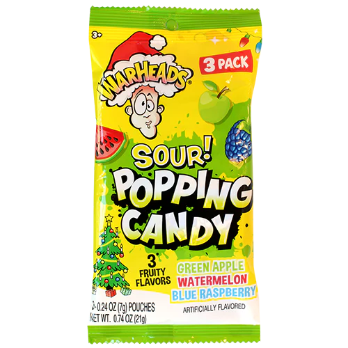 Warheads Sour Holiday Popping Candy 3 Pack