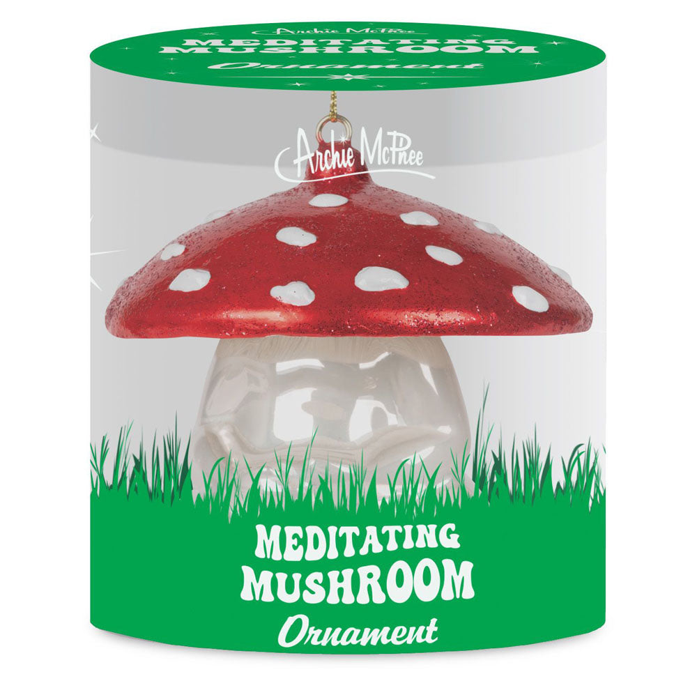 Meditating Mushroom Figurines set of 2 Groovy Can Be Personalized 