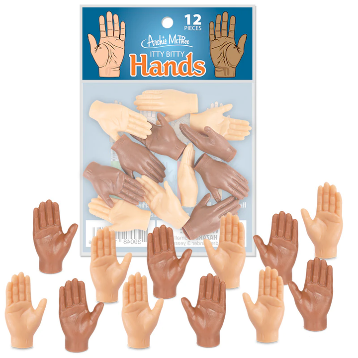 Accoutrements - Archie McPhee Toy Novelties Itty Bitty Hands - set of 12