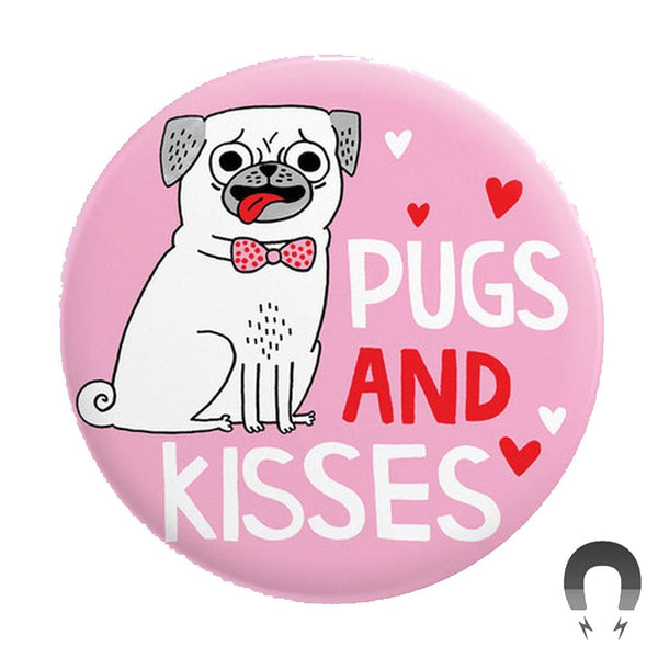 Pugs and Kisses Big Magnet Off the Wagon Shop