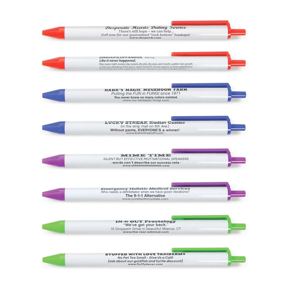  Uncle's Funny Pens - Set 5 Office Pens for Positive