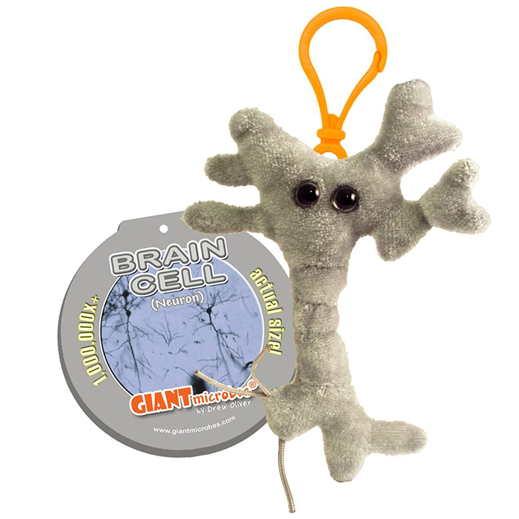 GIANTmicrobes 2 Plush Keychain Brain Cell