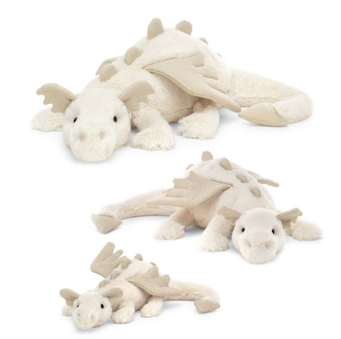 Jellycat Snow Dragon - Little, Medium, Gigantic, & Huge Size | Off the ...