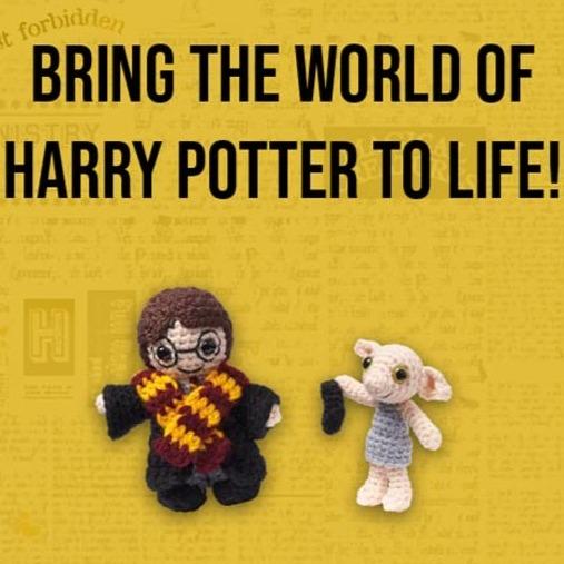 Harry Potter Crochet Kit- With Wand Hook & Instruction Booklet 14  Characters.